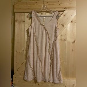 Uncle Frank L Pale Pink Knee Length Dress with Ruffles